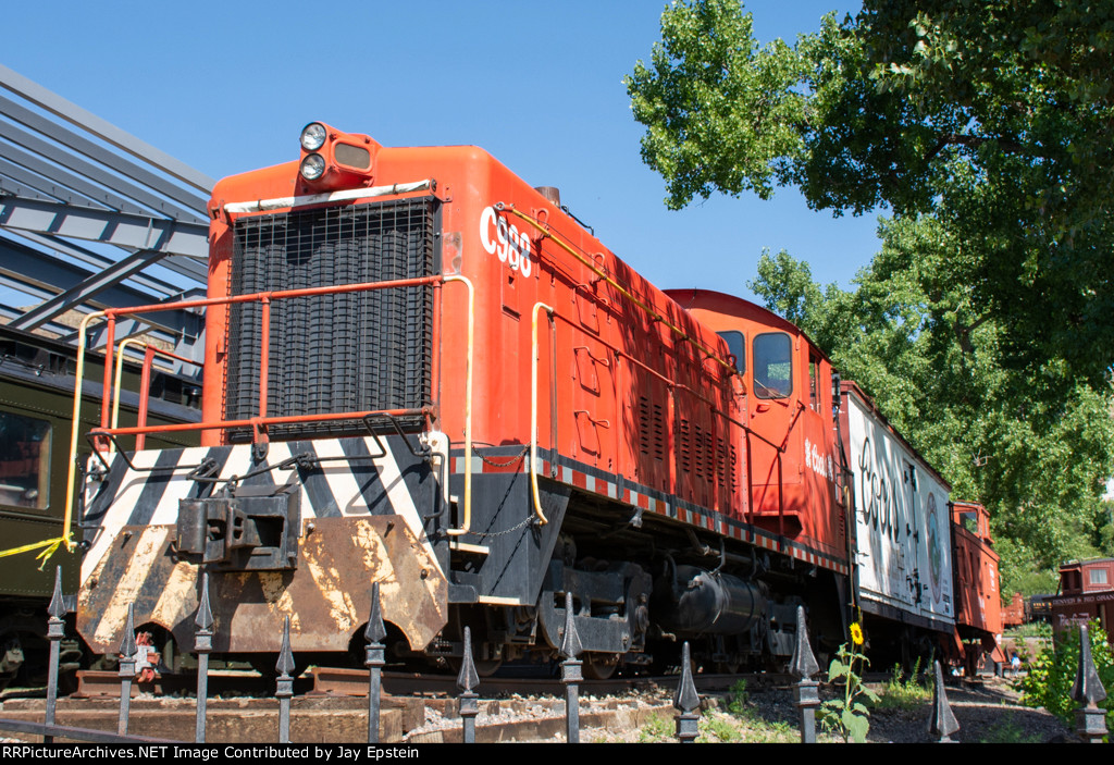 CORX C988 sits on display at the Colorado Railroad Museum 